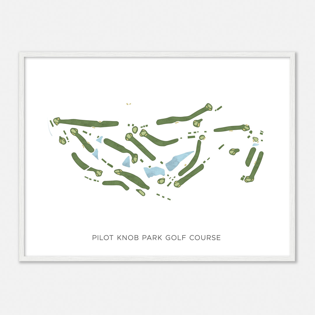 Print of Pilot Knob Park Golf Course Modern Map