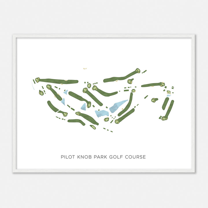 Print of Pilot Knob Park Golf Course Modern Map