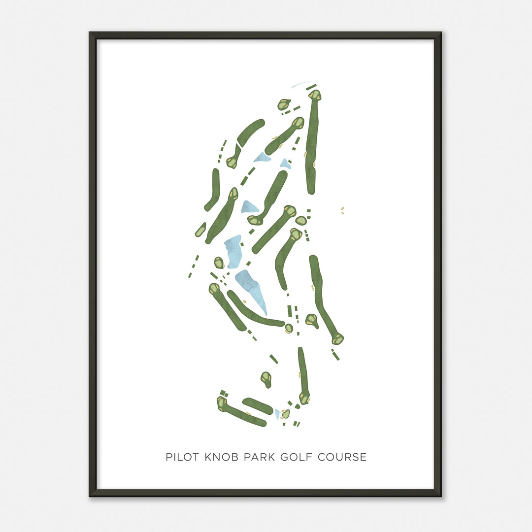 Print of Pilot Knob Park Golf Course Modern Map
