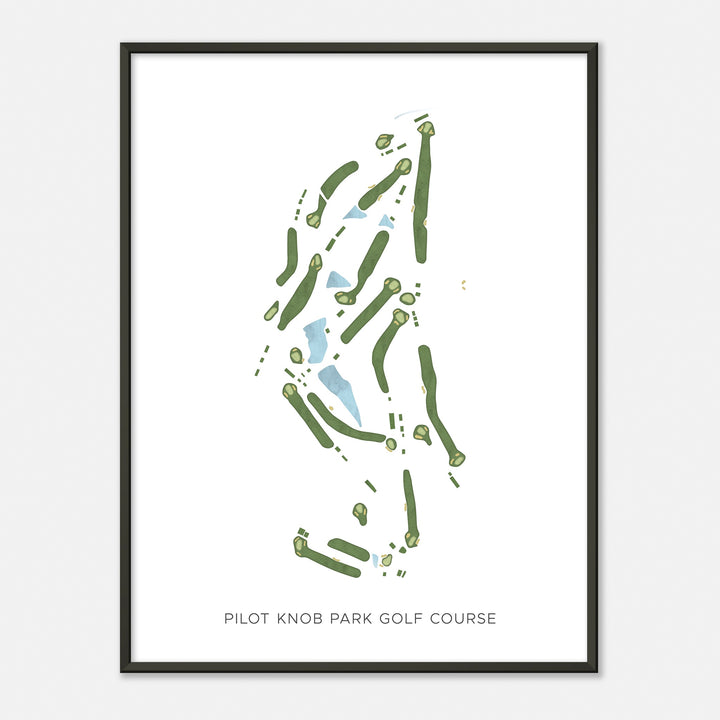 Print of Pilot Knob Park Golf Course Modern Map