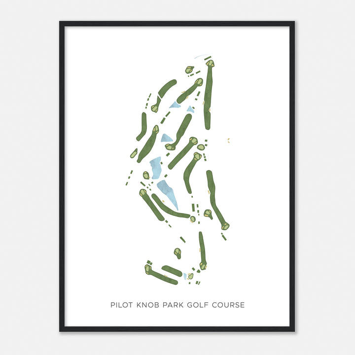 Print of Pilot Knob Park Golf Course Modern Map