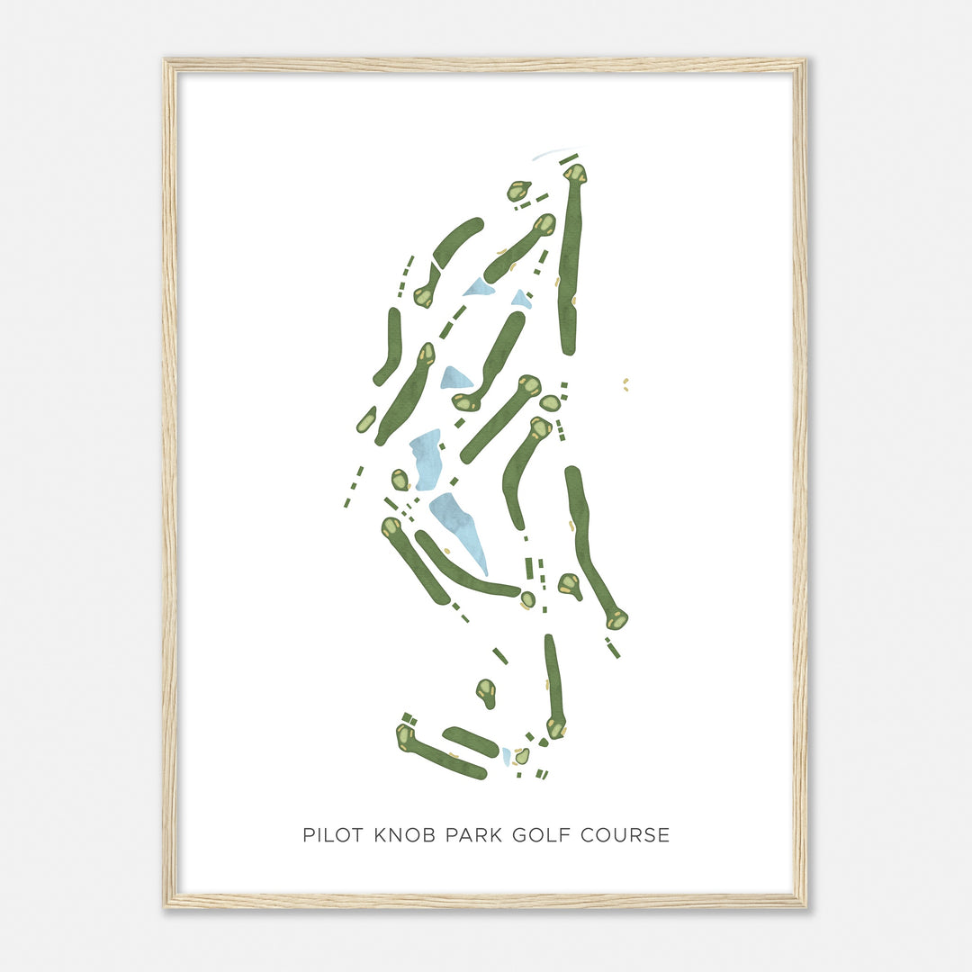 Print of Pilot Knob Park Golf Course Modern Map