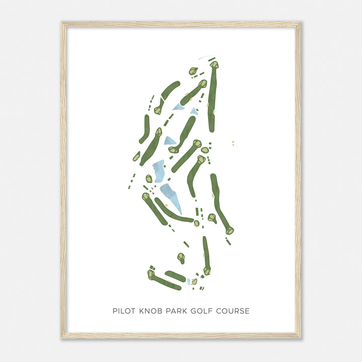 Print of Pilot Knob Park Golf Course Modern Map