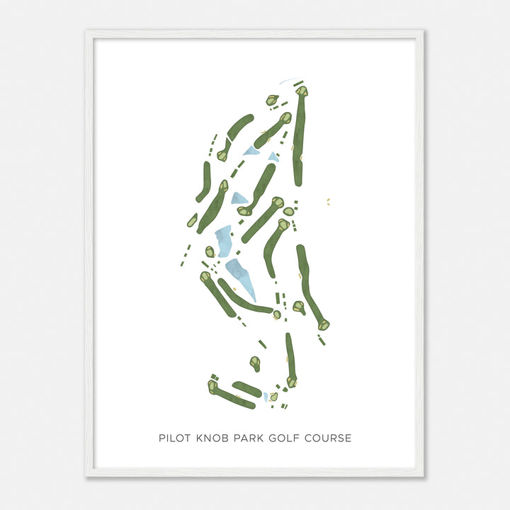 Print of Pilot Knob Park Golf Course Modern Map