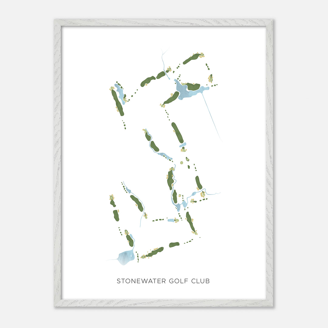 Print of Stonewater Golf Club Modern Map