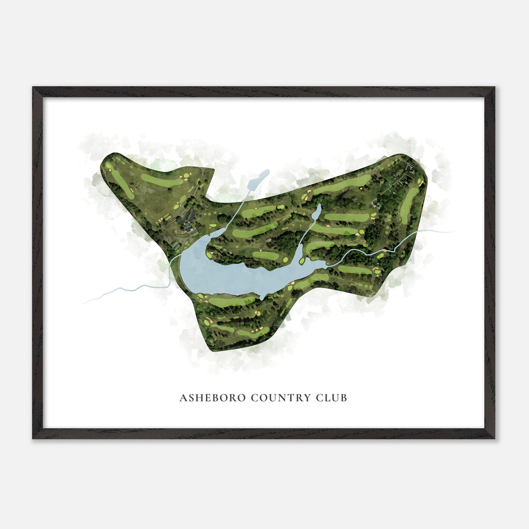 Print of Asheboro Country Club Classic Map