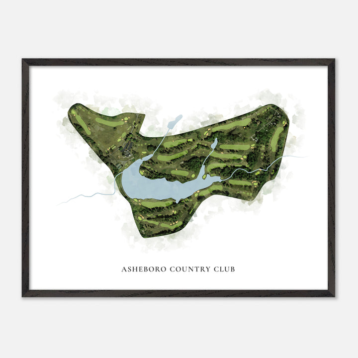 Print of Asheboro Country Club Classic Map