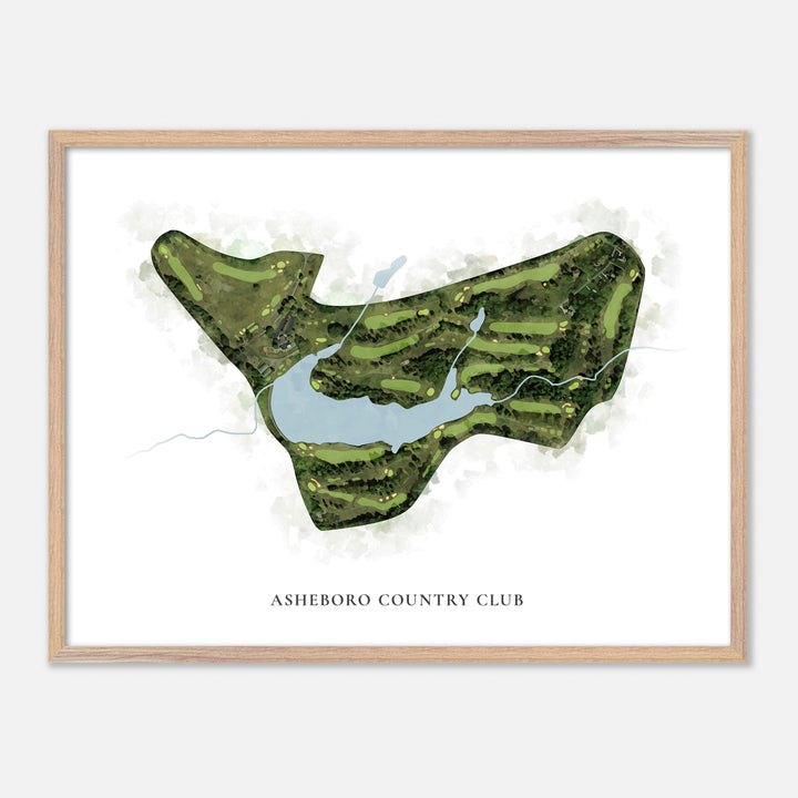 Print of Asheboro Country Club Classic Map