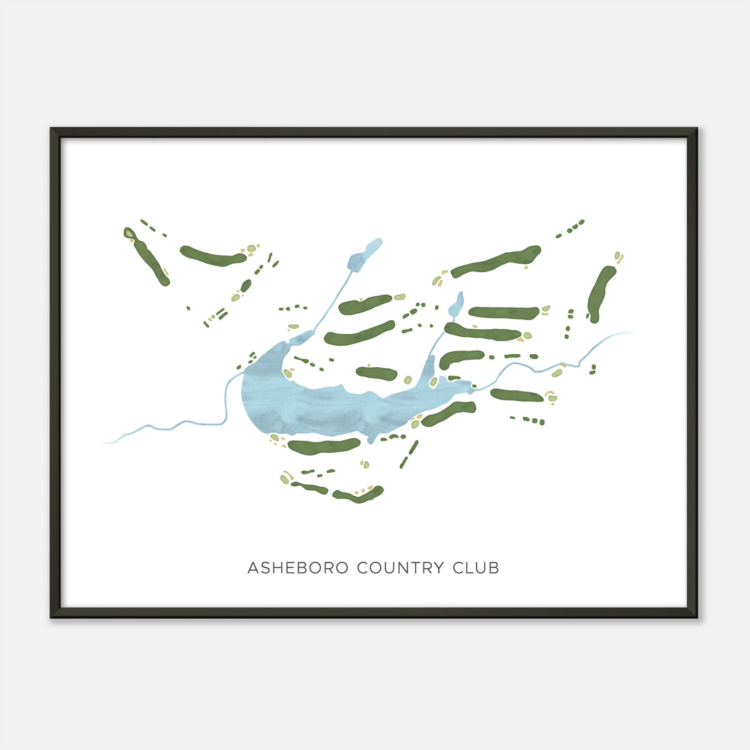 Print of Asheboro Country Club Modern Map