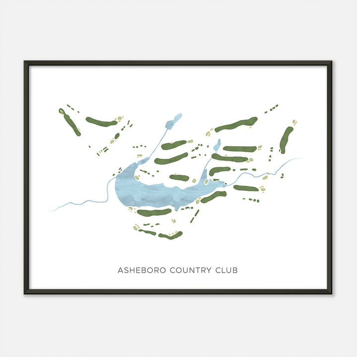 Print of Asheboro Country Club Modern Map
