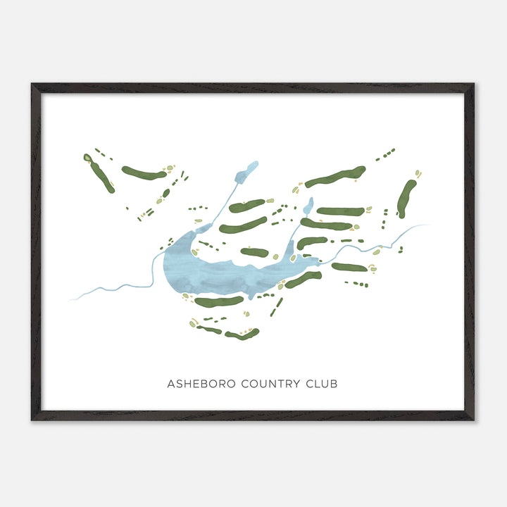Print of Asheboro Country Club Modern Map