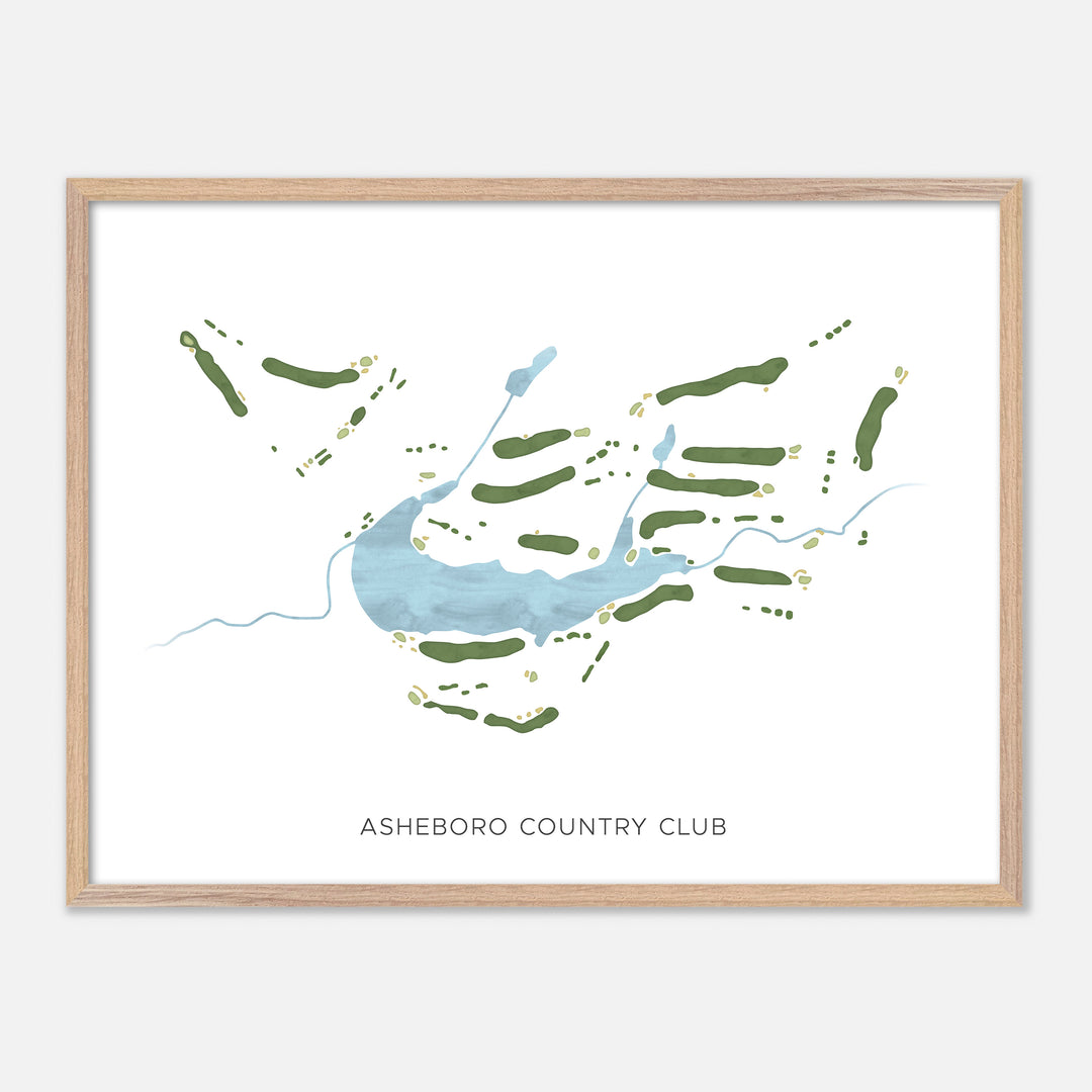Print of Asheboro Country Club Modern Map