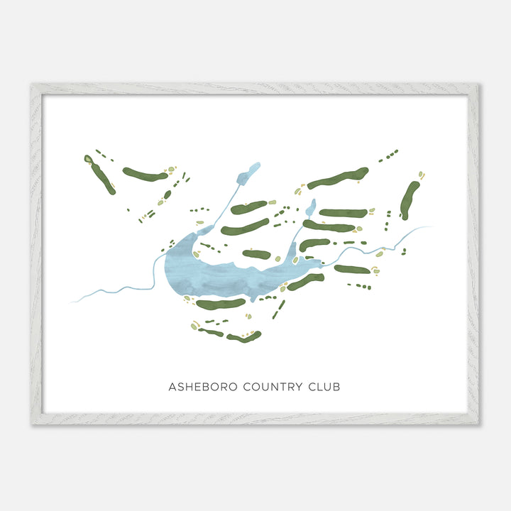 Print of Asheboro Country Club Modern Map