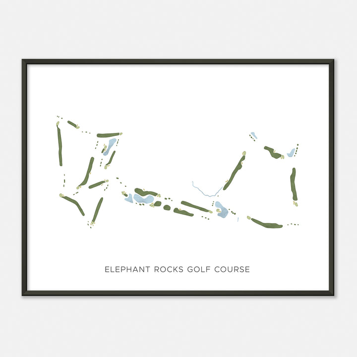 Print of Elephant Rocks Golf Course Modern Map