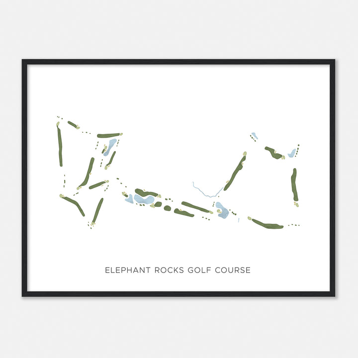 Print of Elephant Rocks Golf Course Modern Map