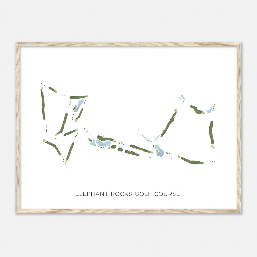 Print of Elephant Rocks Golf Course Modern Map