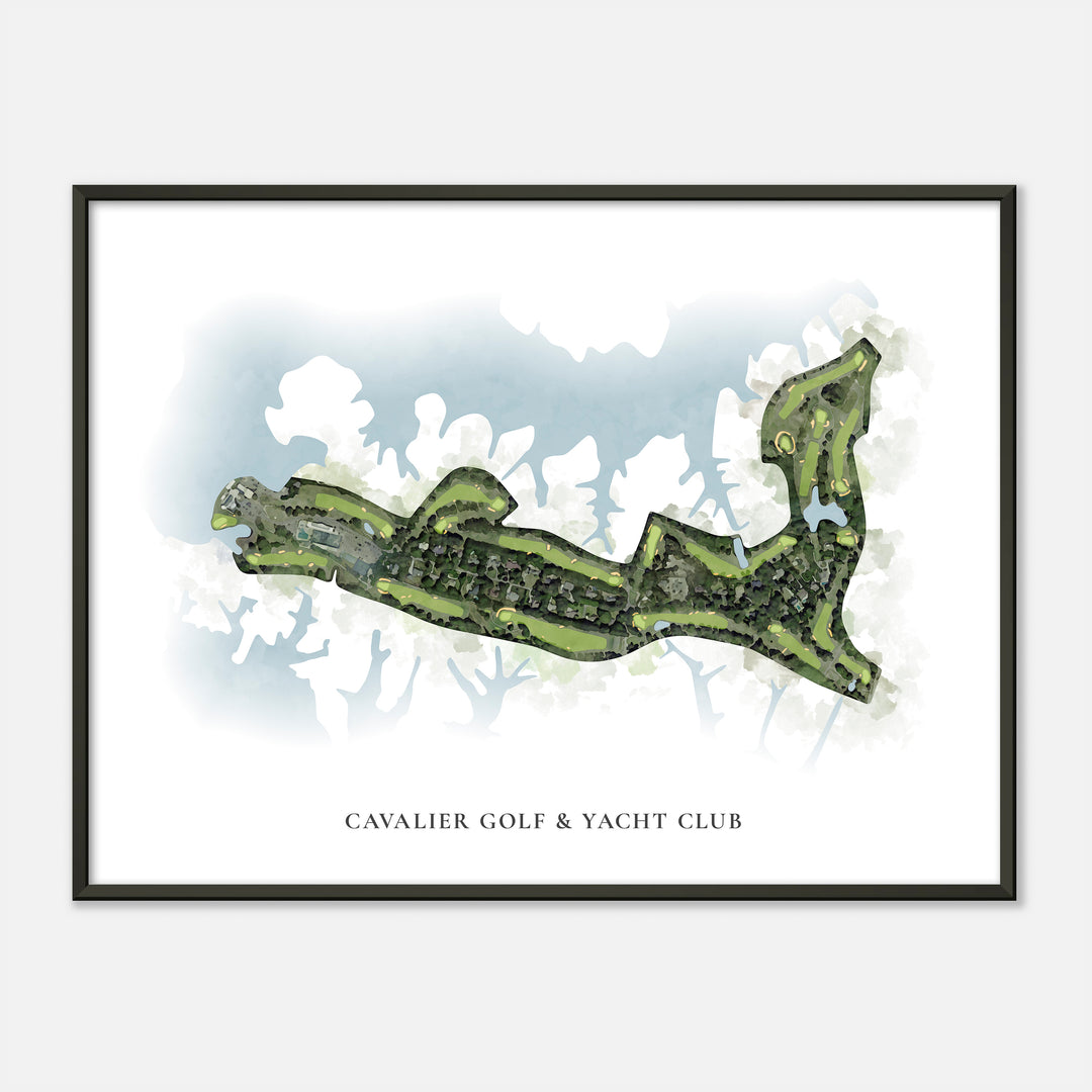 Print of Cavalier Golf &amp; Yacht Club Classic Map