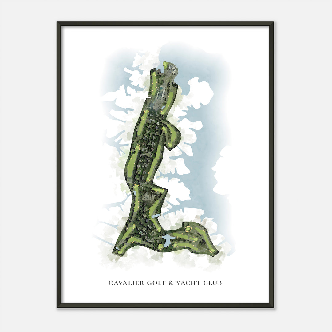 Print of Cavalier Golf &amp; Yacht Club Classic Map