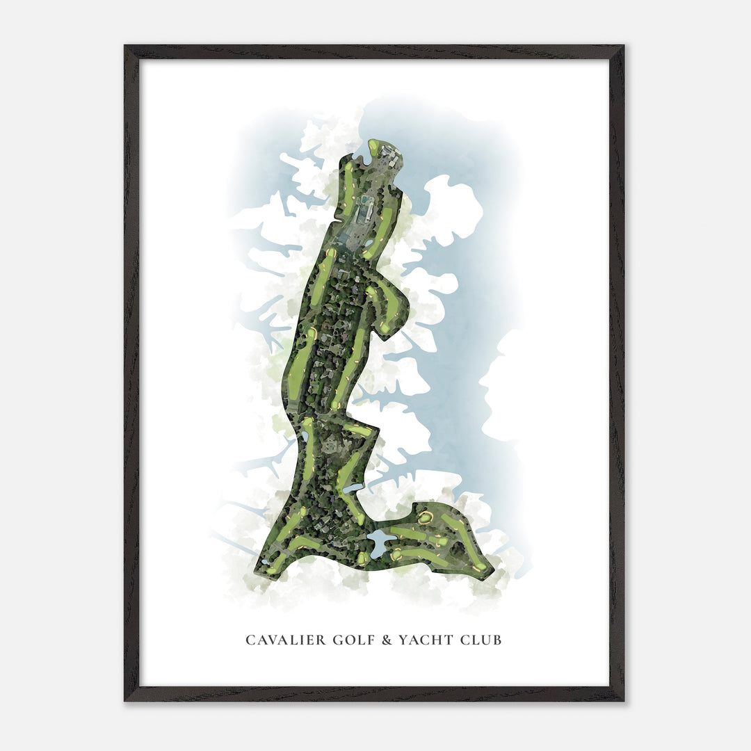 Print of Cavalier Golf &amp; Yacht Club Classic Map