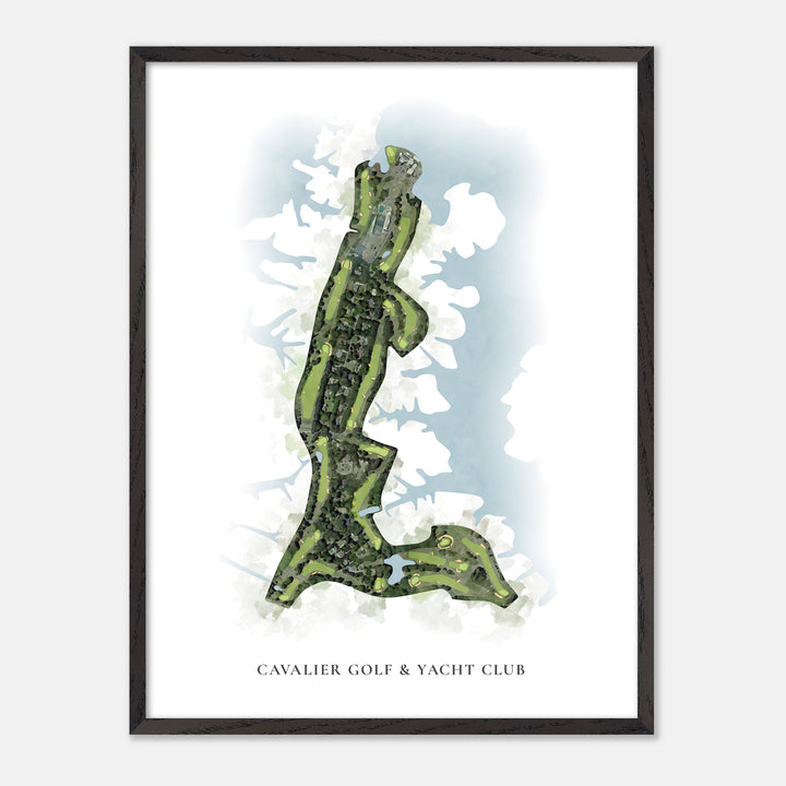 Print of Cavalier Golf &amp; Yacht Club Classic Map