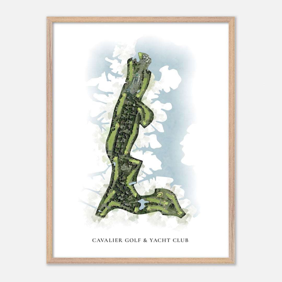 Print of Cavalier Golf &amp; Yacht Club Classic Map