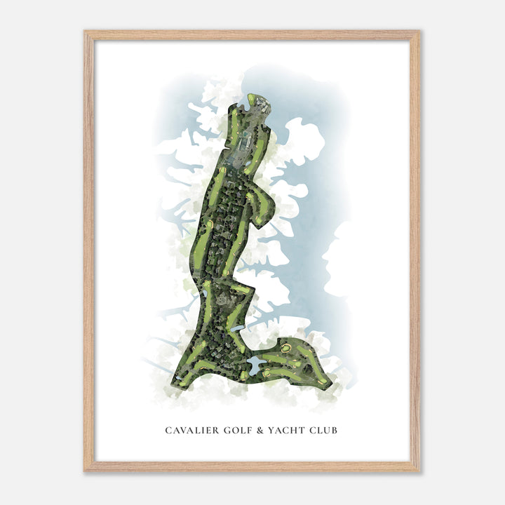Print of Cavalier Golf &amp; Yacht Club Classic Map
