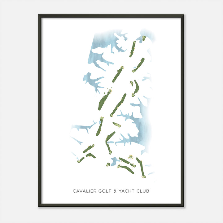 Print of Cavalier Golf &amp; Yacht Club Modern Map