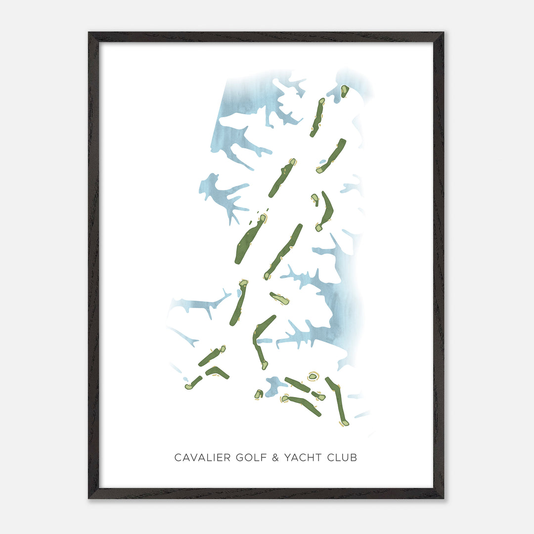 Print of Cavalier Golf &amp; Yacht Club Modern Map
