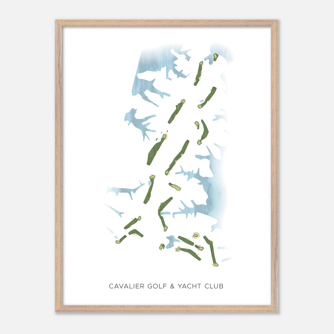 Print of Cavalier Golf &amp; Yacht Club Modern Map