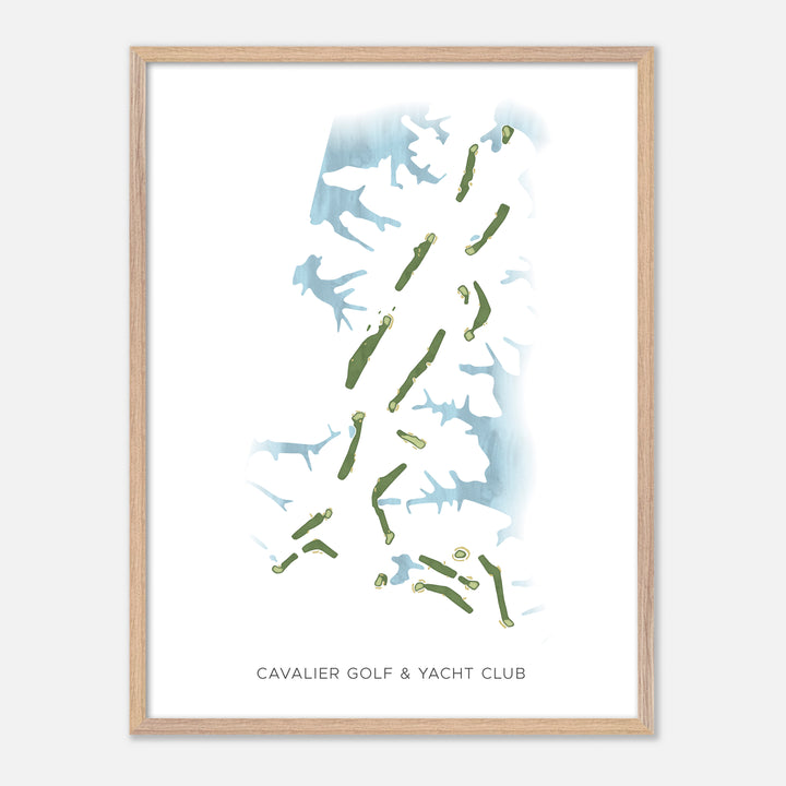 Print of Cavalier Golf &amp; Yacht Club Modern Map
