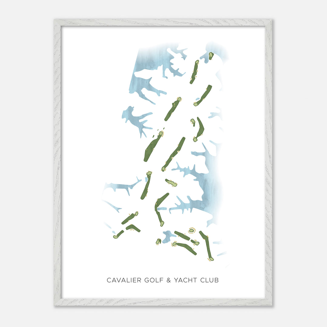 Print of Cavalier Golf &amp; Yacht Club Modern Map