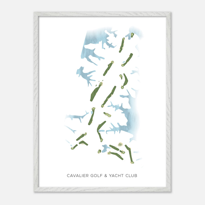 Print of Cavalier Golf &amp; Yacht Club Modern Map