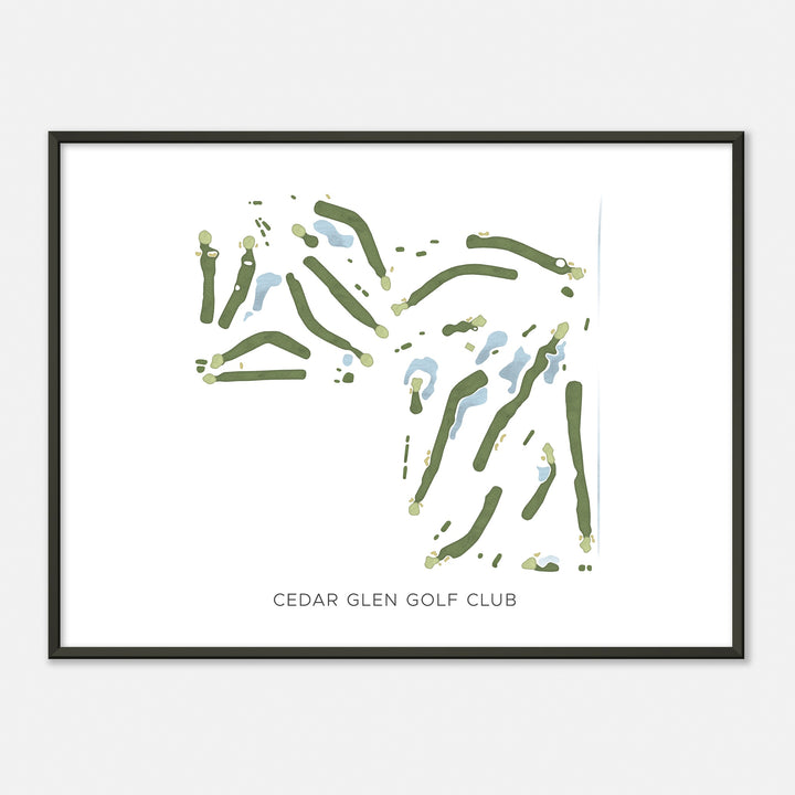 Print of Cedar Glen Golf Club Modern Map