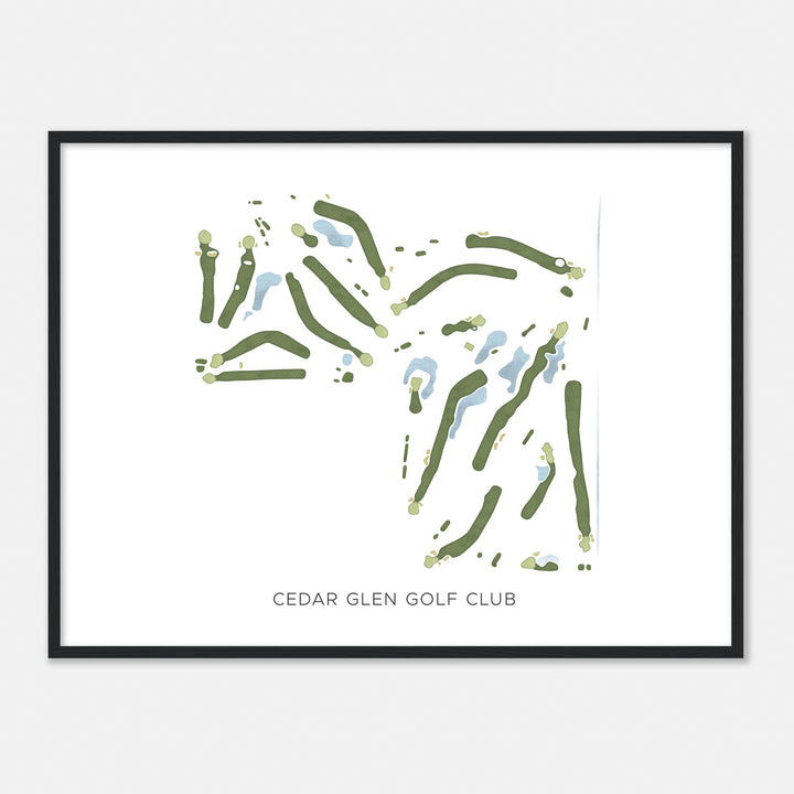 Print of Cedar Glen Golf Club Modern Map