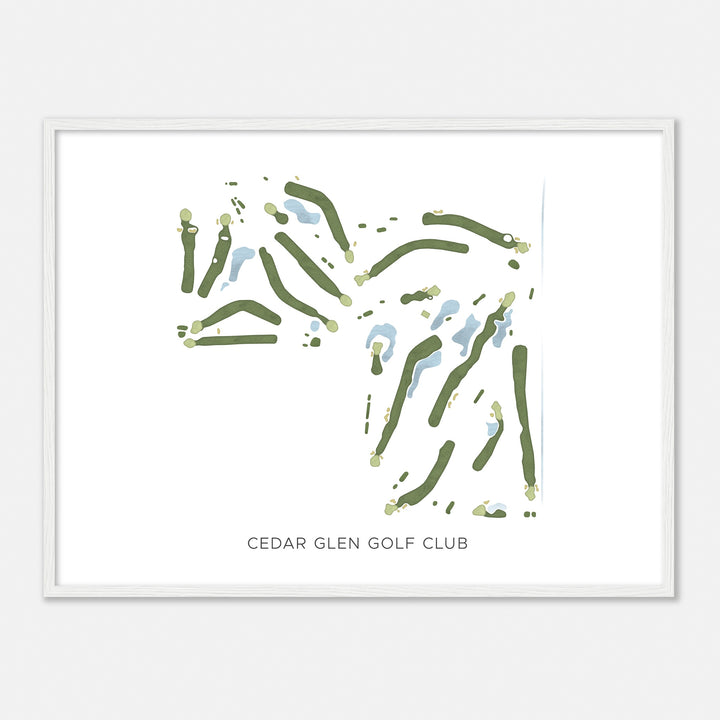 Print of Cedar Glen Golf Club Modern Map