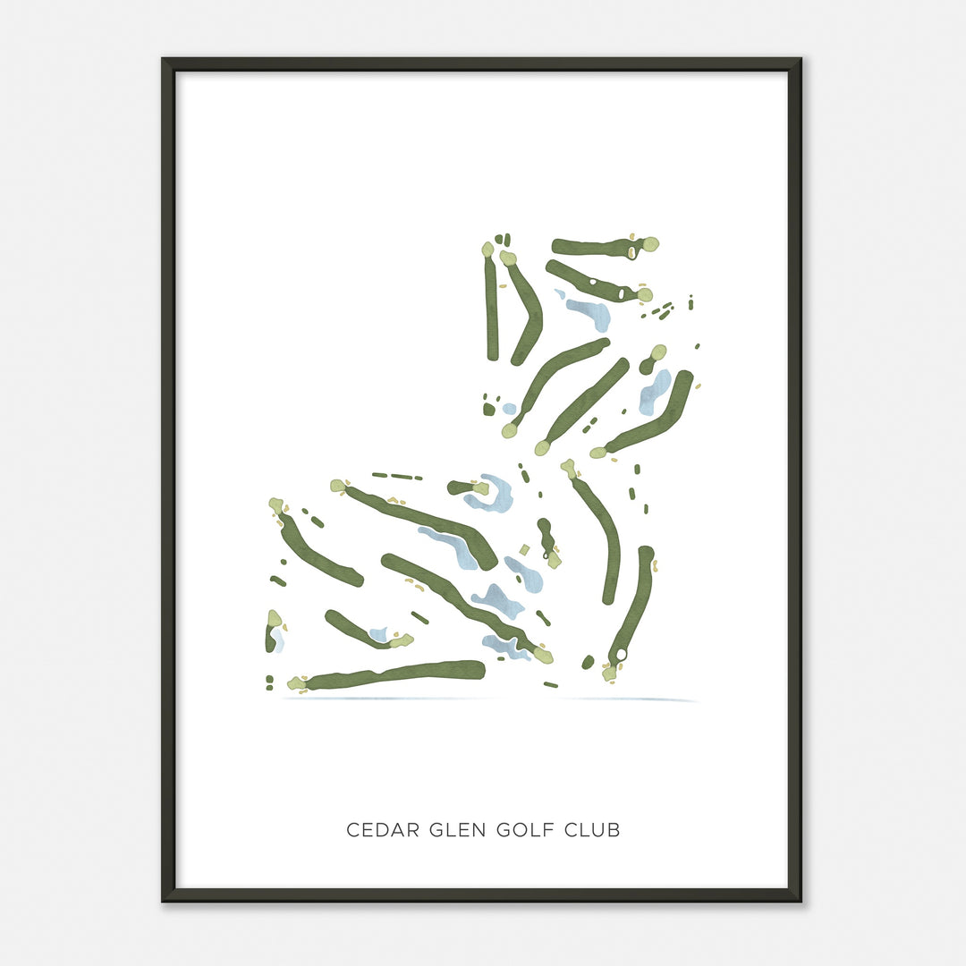 Print of Cedar Glen Golf Club Modern Map