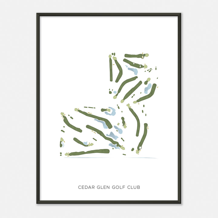 Print of Cedar Glen Golf Club Modern Map