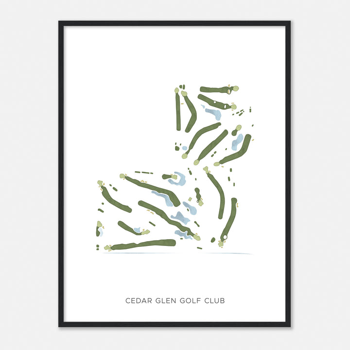 Print of Cedar Glen Golf Club Modern Map
