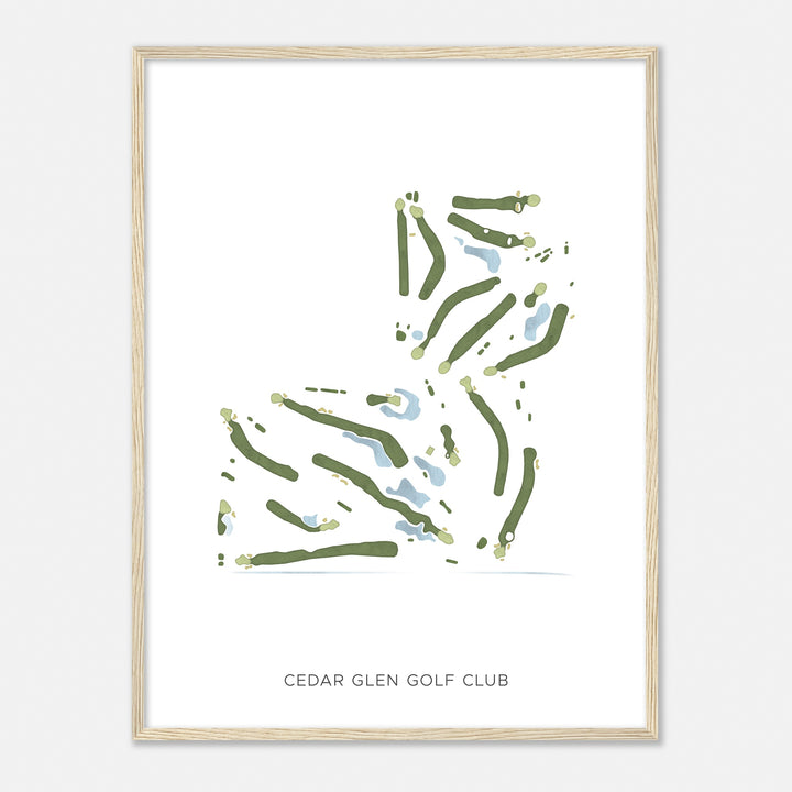 Print of Cedar Glen Golf Club Modern Map