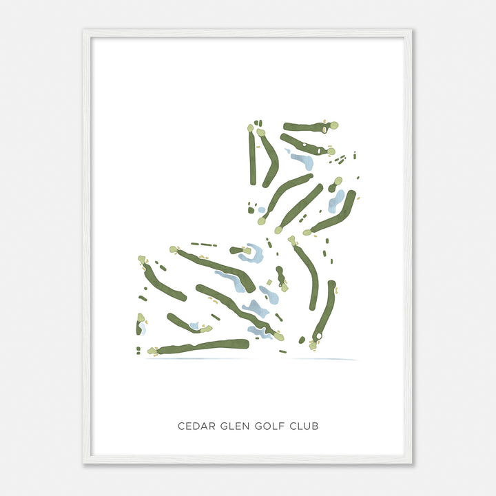 Print of Cedar Glen Golf Club Modern Map