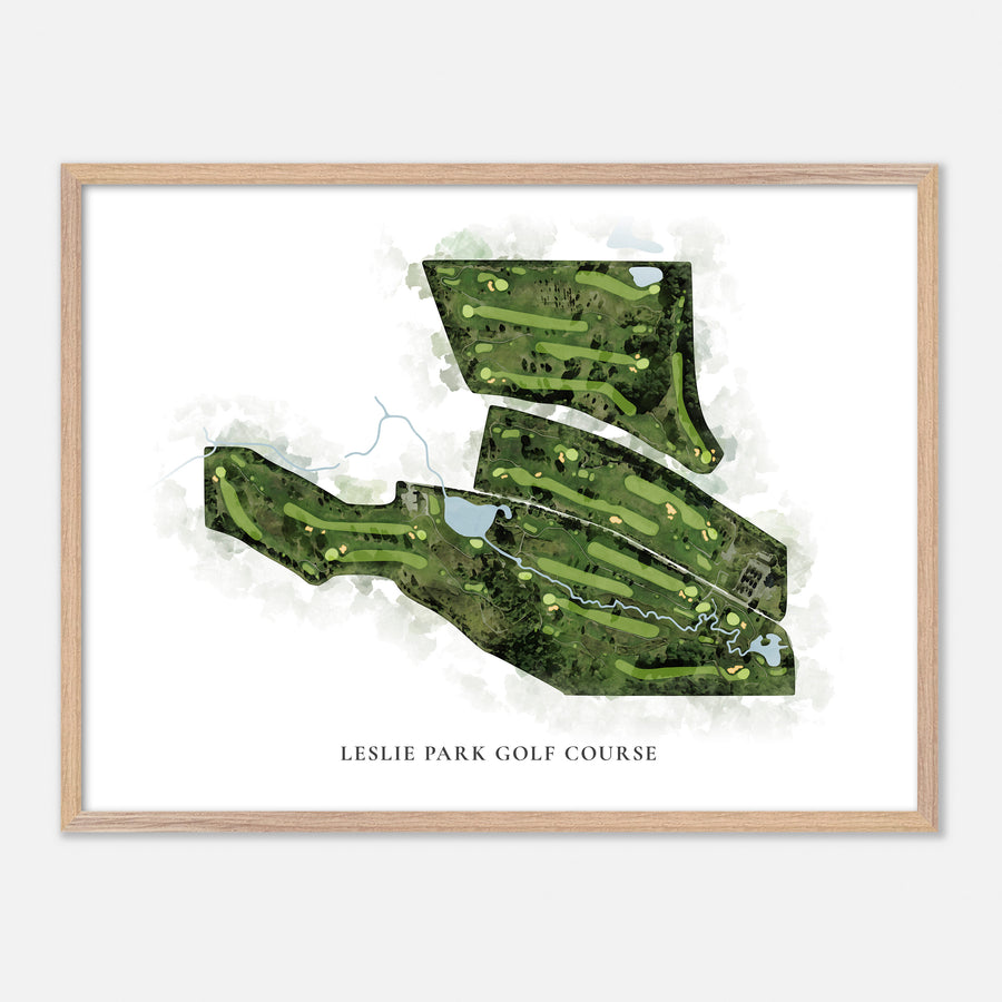 Print of Leslie Park Golf Course Classic Map