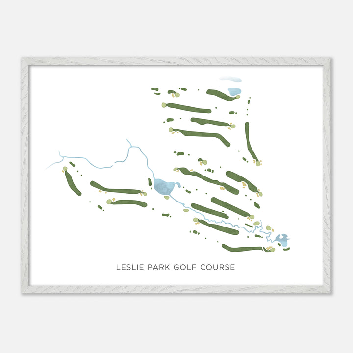 Print of Leslie Park Golf Course Modern Map