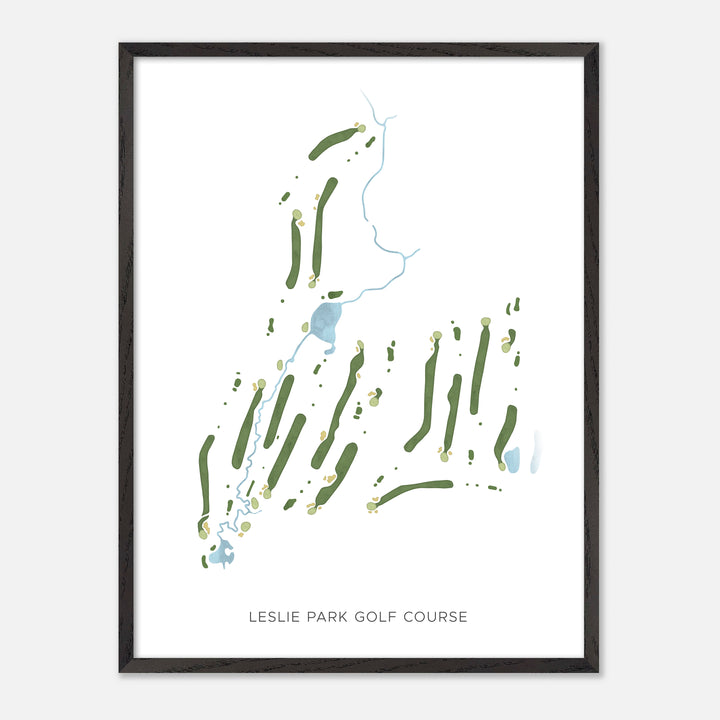 Print of Leslie Park Golf Course Modern Map