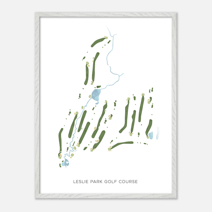 Print of Leslie Park Golf Course Modern Map