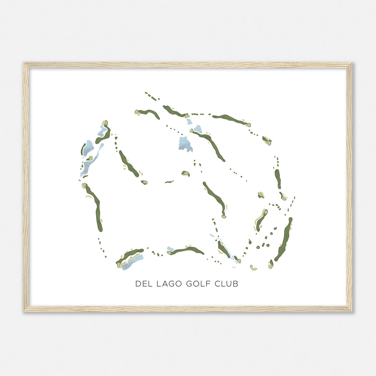 Print of Del Lago Golf Club Modern Map