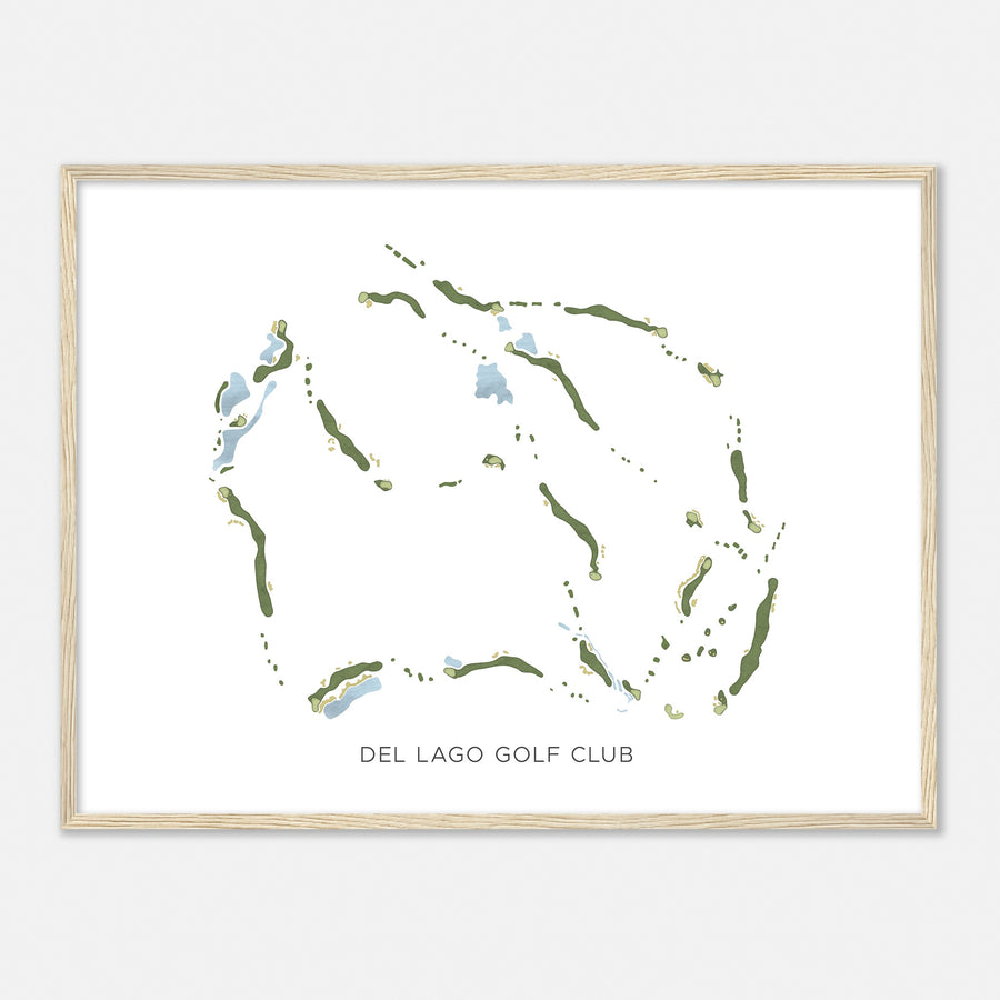 Print of Del Lago Golf Club Modern Map