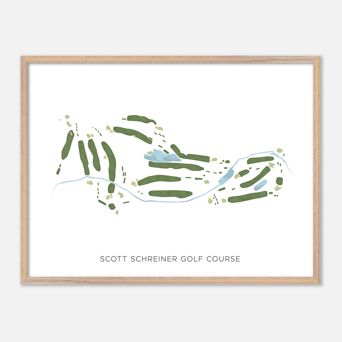 Print of Scott Schreiner Golf Course Modern Map