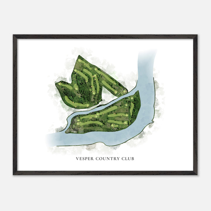 Print of Vesper Country Club Classic Map