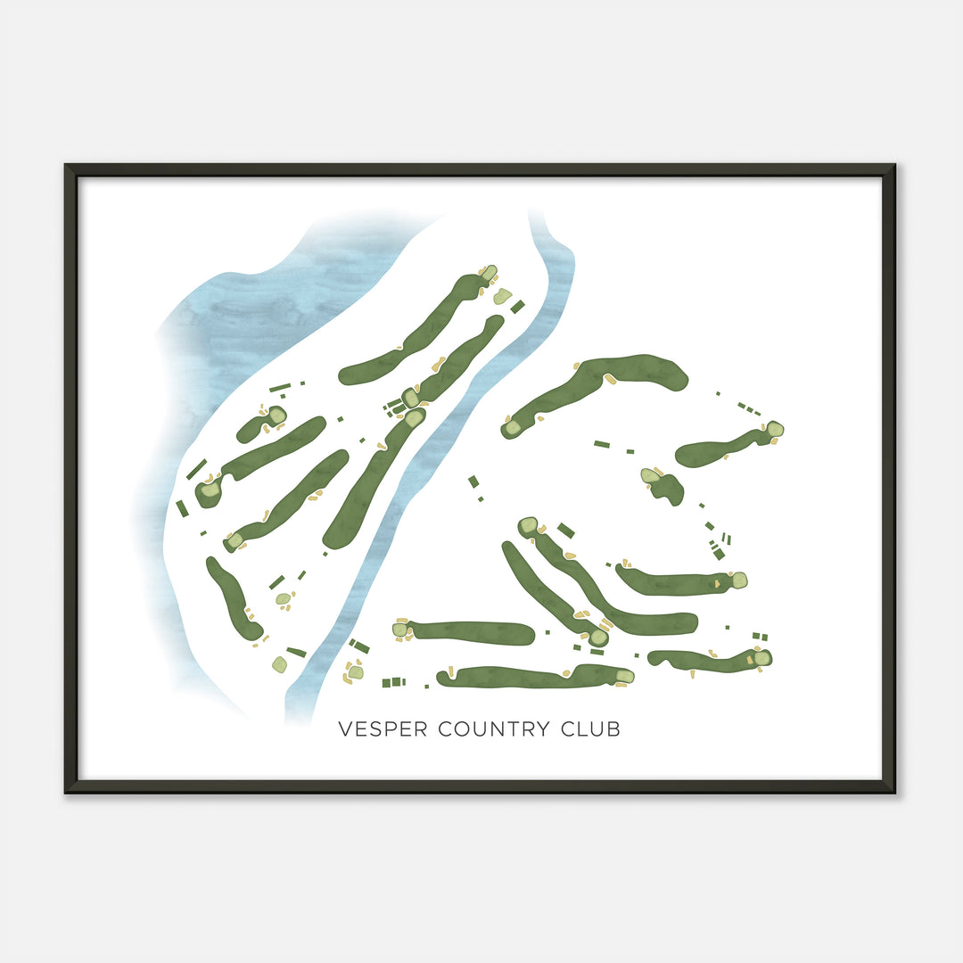 Print of Vesper Country Club Modern Map