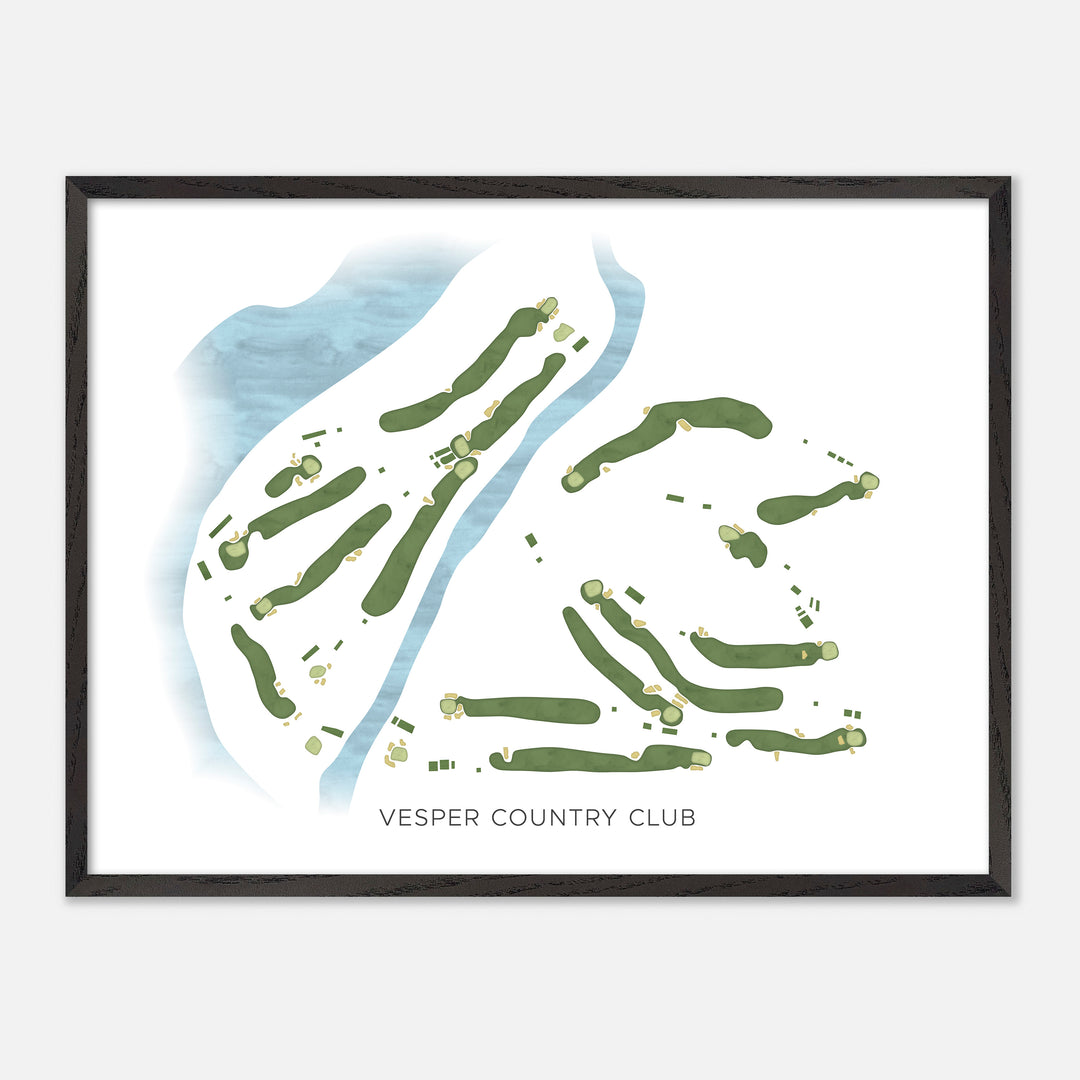 Print of Vesper Country Club Modern Map
